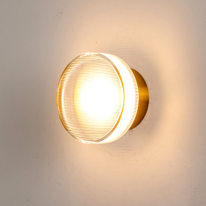 Veta Moderne Mini Kom Metalen Wandlamp Zwart/Goud Acryl/Metaal Woon/Eet/Studeerkamer