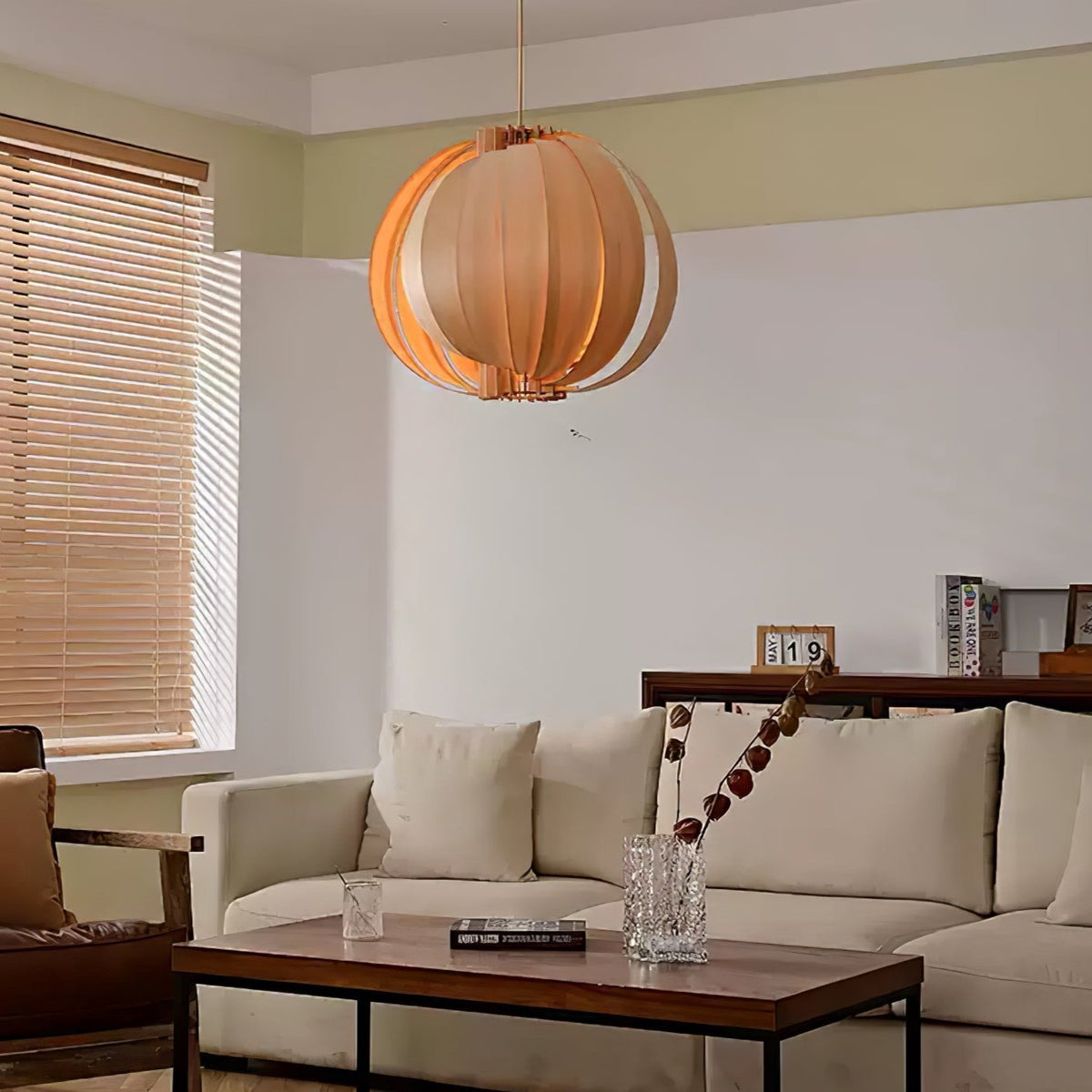Ivraeus Premium elegantie Ring Houten hanglamp