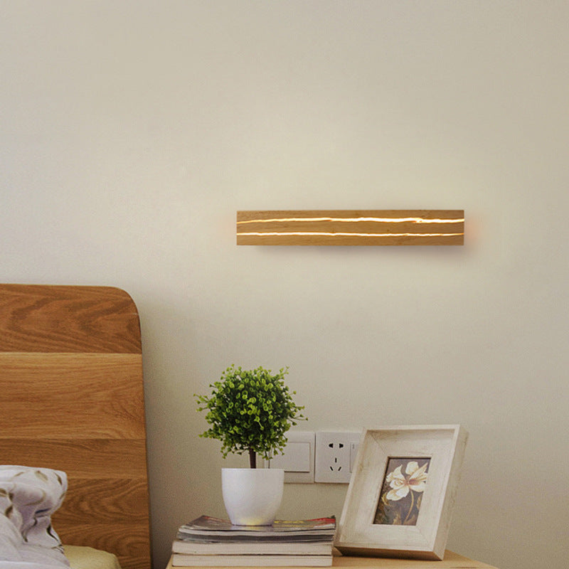 Orr Moderne Design Kleine LED Wandlamp Metaal Hout Woonkamer