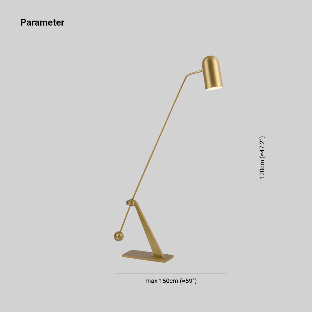 Freja Design Vintage LED Vloerlamp Metaal Eetkamer Woonkamer