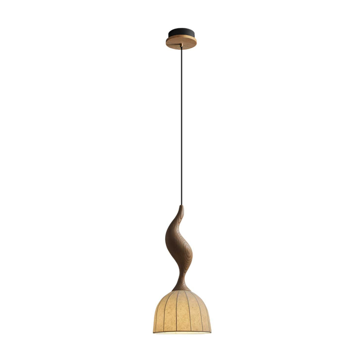 Colire Creativiteit Twisted Hout hanglamp