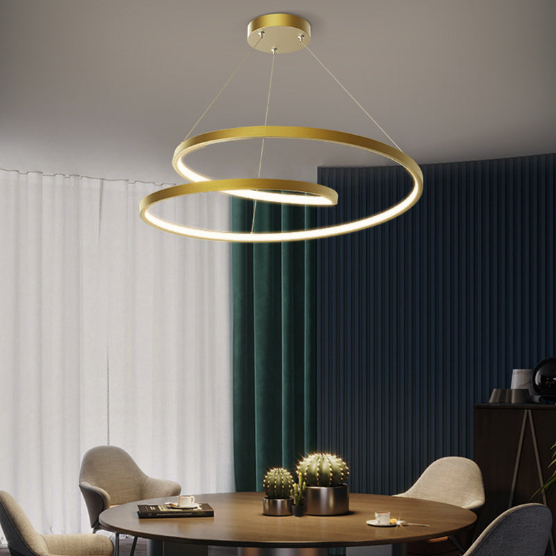Arisha Gebogen Cirkel Hanglampen Koper Woonkamer Eetkamer
