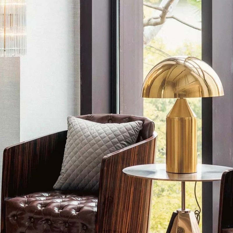 Quinn Mushroom LED Zwart Wit Goud Tafellampen Metaal Eetkamer