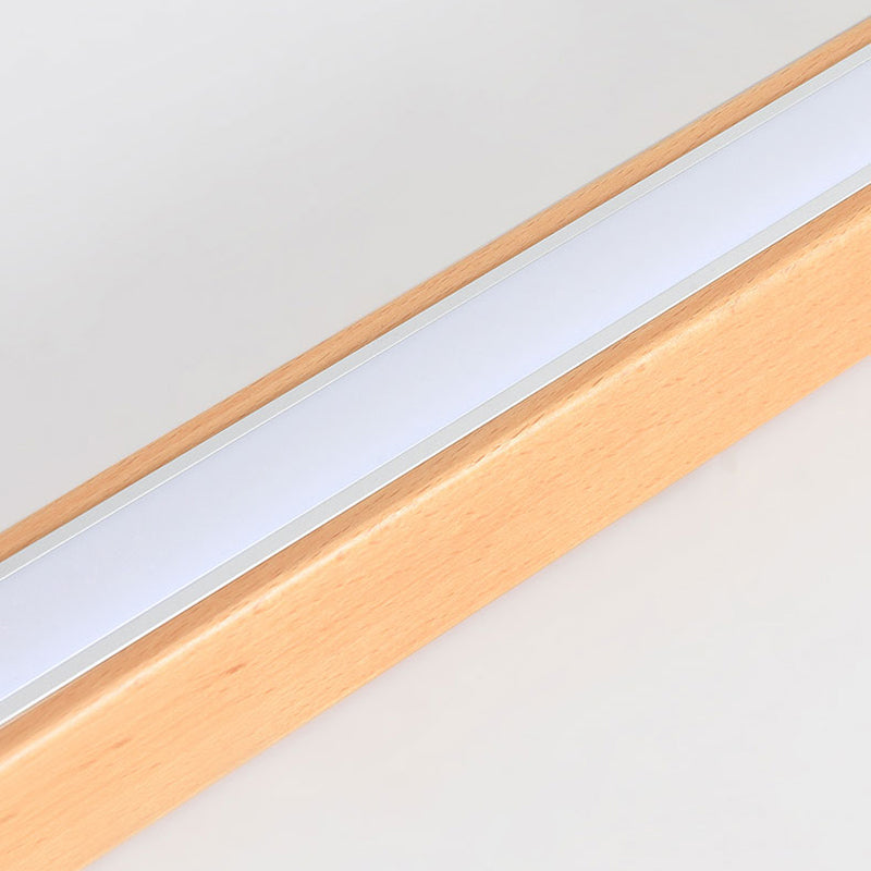 Edge Moderne LED Plafondlampen Houten Metaal Slaapkamer Woonkamer