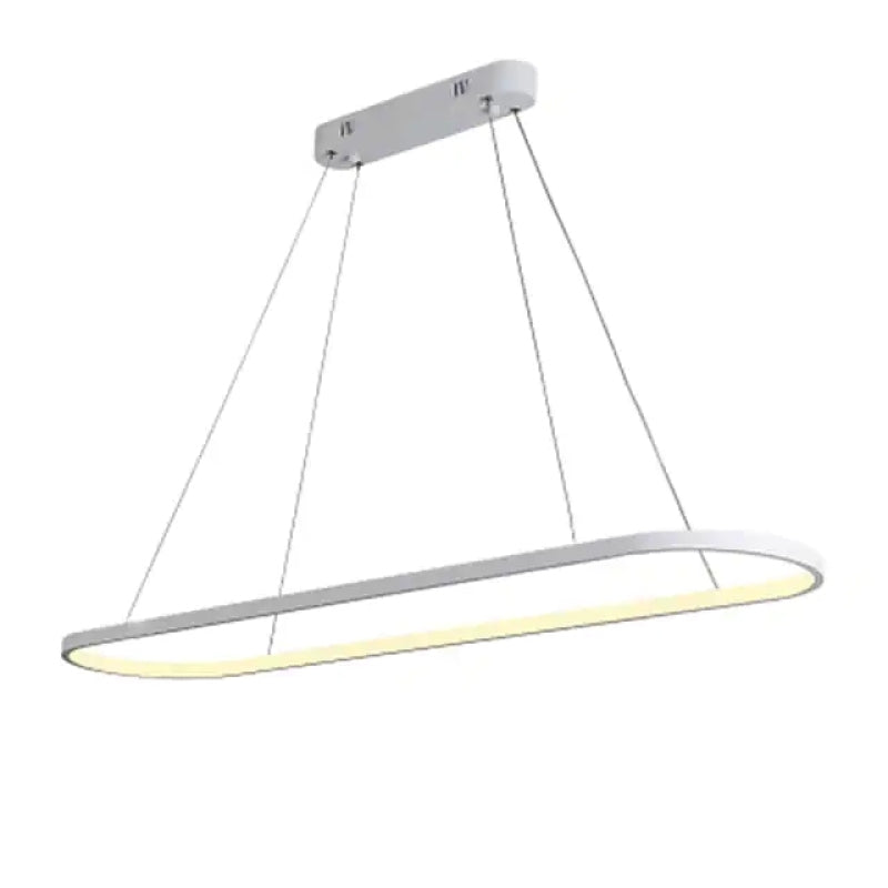Edge Moderne Oval LED Hanglamp Zwart/Wit/Goud Metaal/Silicone Woon/Eetkamer