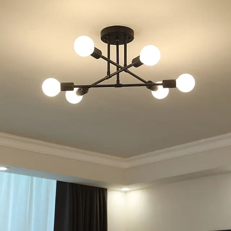 Valentina Moderne LED Plafondlampen Gouden Zwart Metaal Glas Eetkamer
