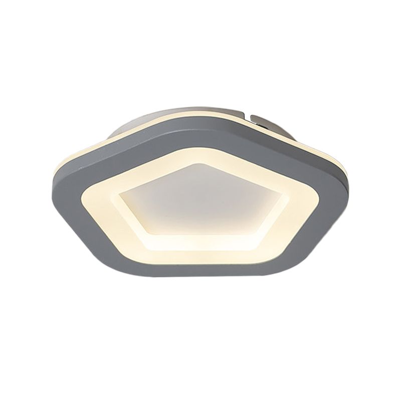 Quinn Moderne Design LED Plafondlamp Grijs Acryl Woonkamer Keuken