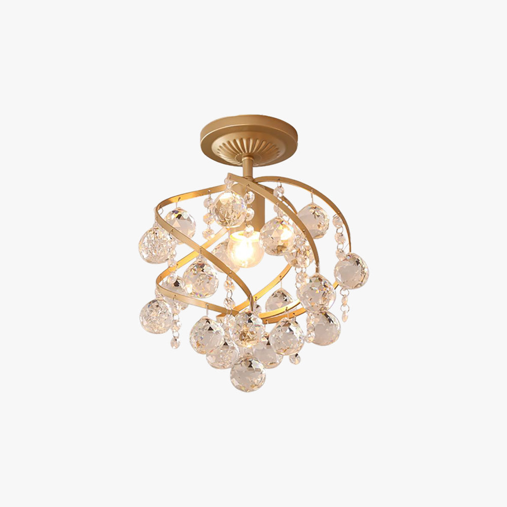 Valentina Vintage Design Luxe LED Plafondlamp Crystal Woonkamer