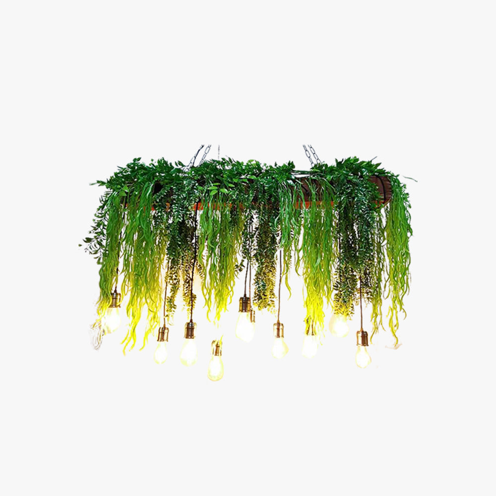 Nest Moderne Design LED Hanglamp Groen Hoot Kunstgras Woonkamer