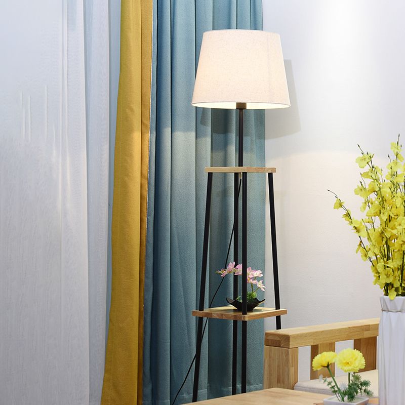 Eryn Moderne Design Kegel Vloerlamp Metalen Stoffen Zwart Slaapkamer/Kinderkamer/Woonkamer