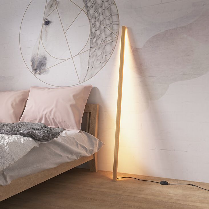 Ozawa Minimalistische Design Lineaire Vloerlamp Walnoot/Hout Slaapkamer/Woonkamer