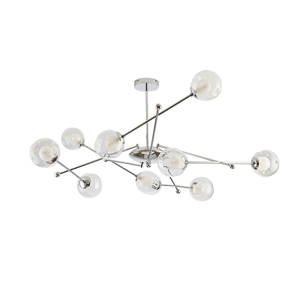Valentina Nordic Bauhaus Kroonluchters Metaal Glas Woonkamer