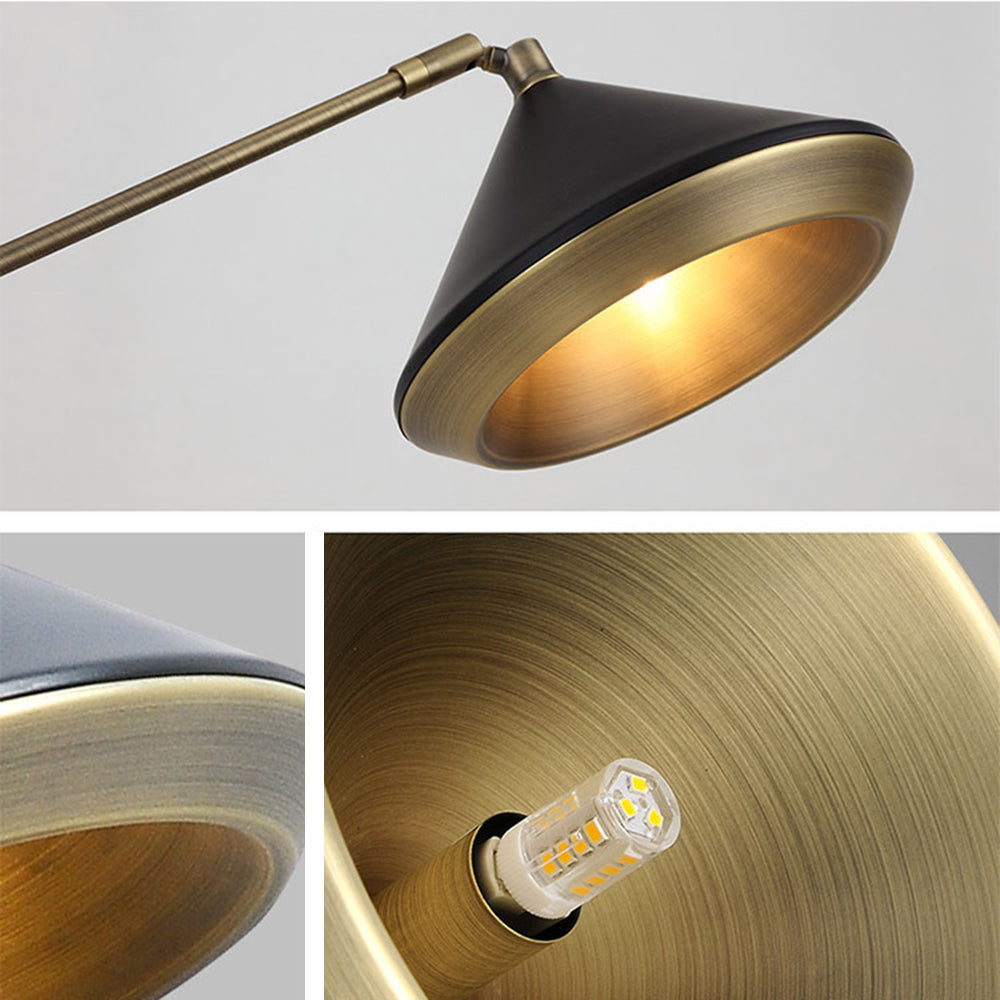 Carins Vintage Kleine LED Vloerlampen Zwart Metaal Slaapkamer