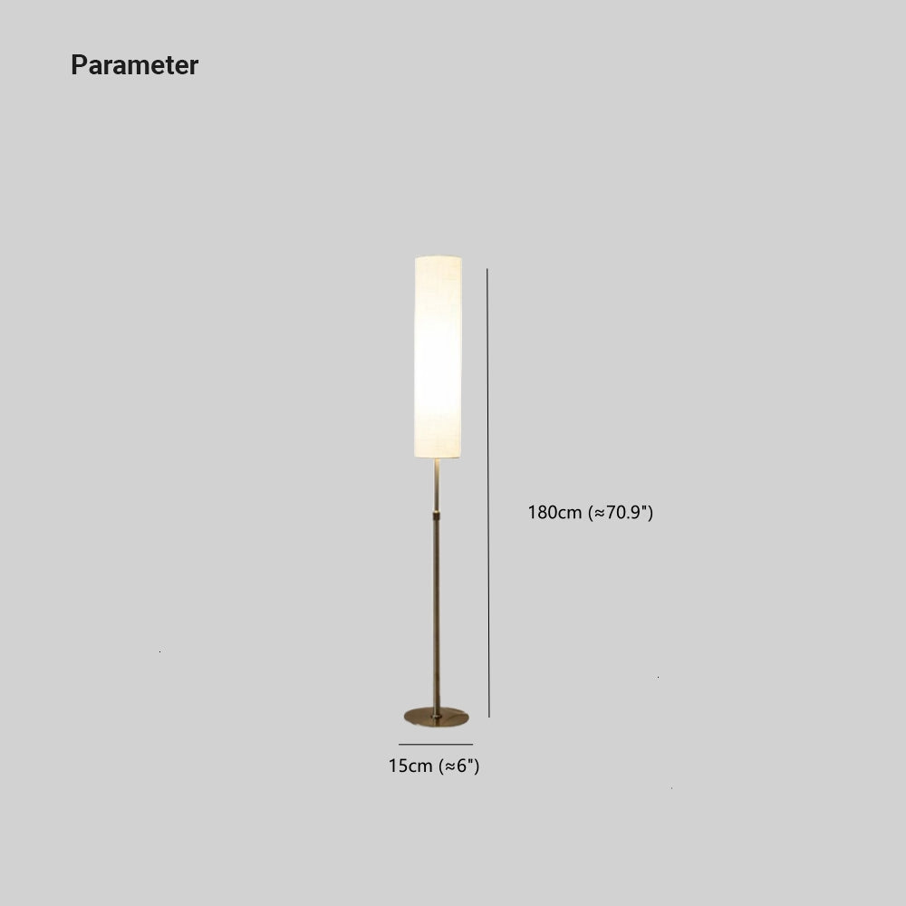 Eryn Moderne Cilindervormige Vloerlamp Metaal/Stof Slaapkamer