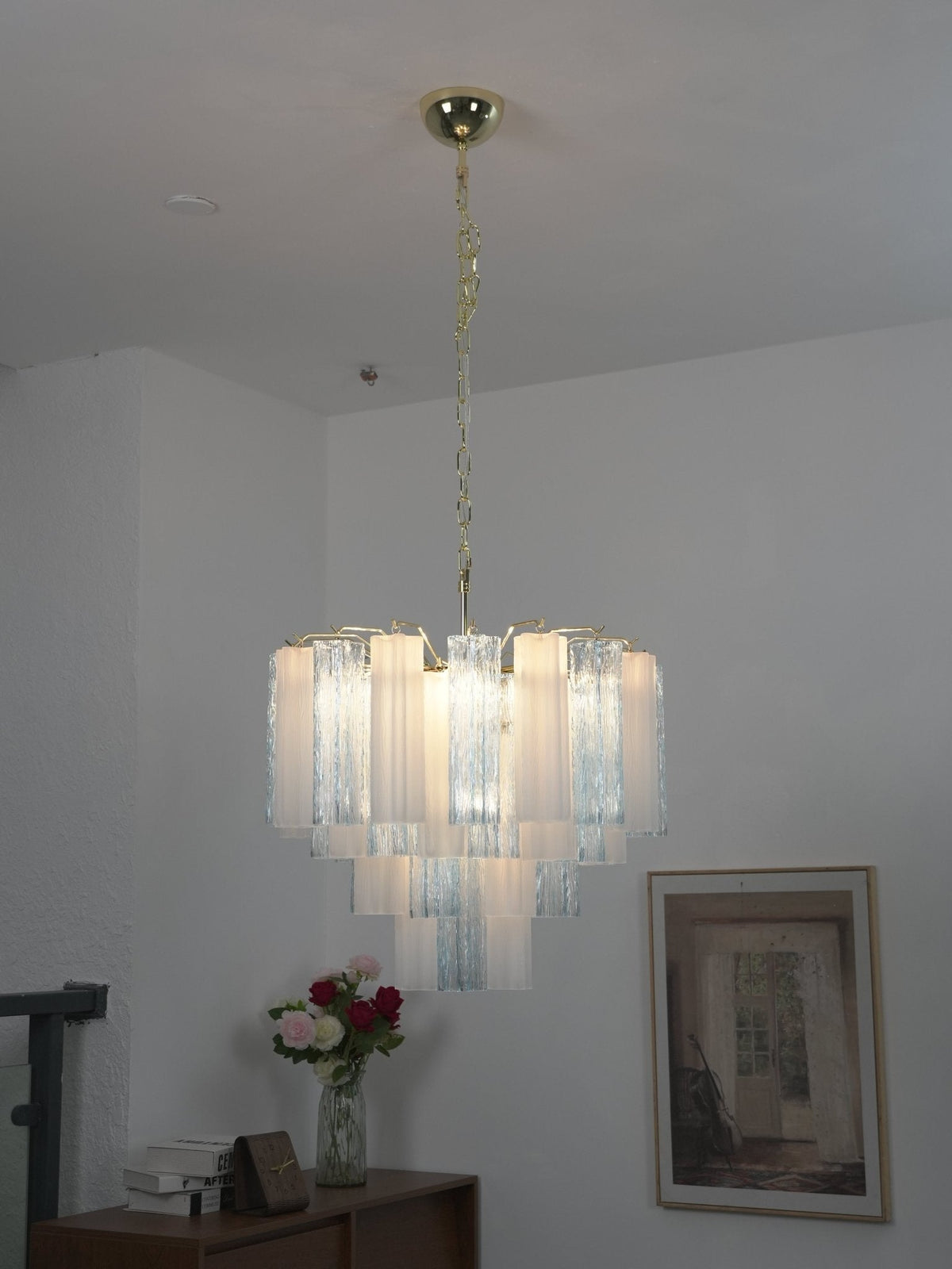 Bexy Kroonluchter met Cascade-effect van matglas