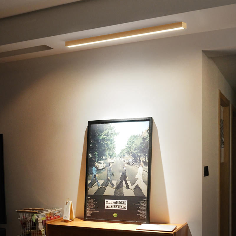 Edge Moderne LED Plafondlampen Houten Metaal Slaapkamer Woonkamer