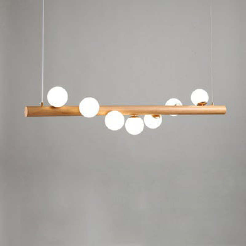 Valentina Hanglampen Bubble, Houten & Glas