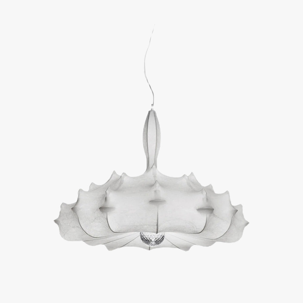 Renée Moderne Bloem LED Hanglamp Metaal/Stof Wit Slaap/Woon/Eetkamer