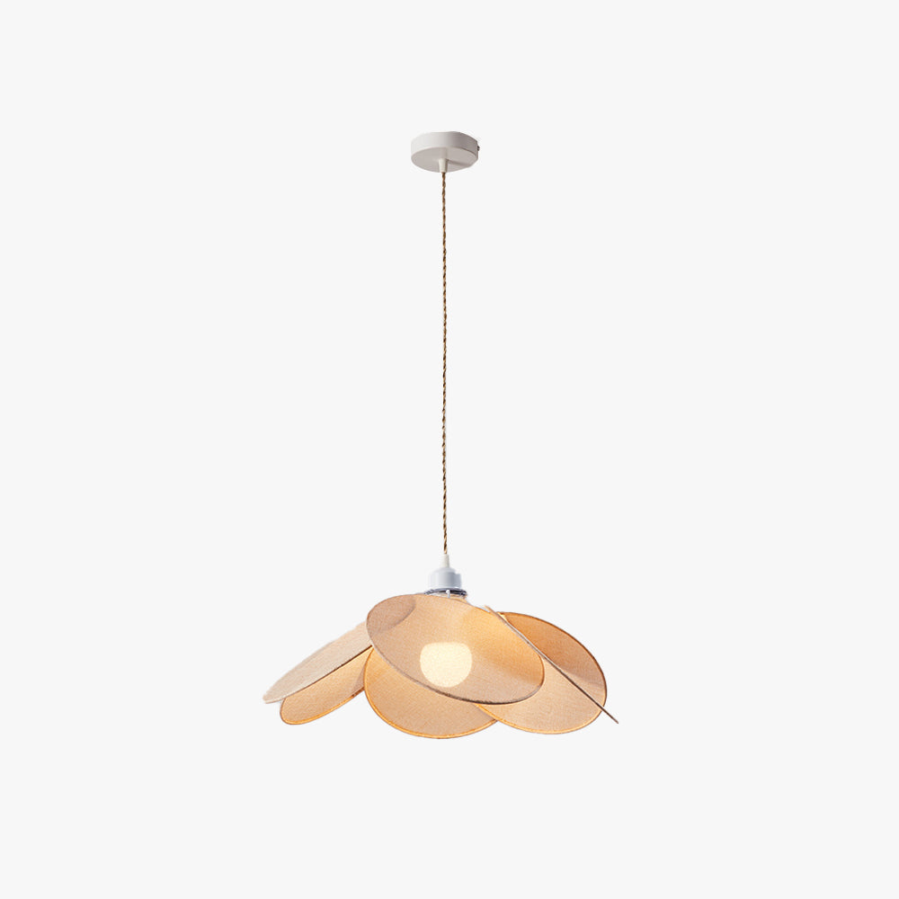 Renée Design LED Hanglamp Oranje/Bruin/Beige Metaal/StofWoon/Slaapkamer