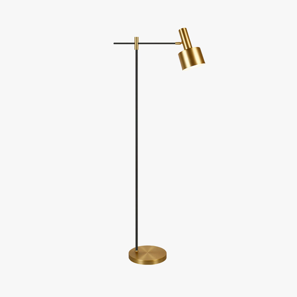 Freja Luxe Lineaire LED Vloerlamp Zwart Goud Metaal Slaapkamer Woonkamer