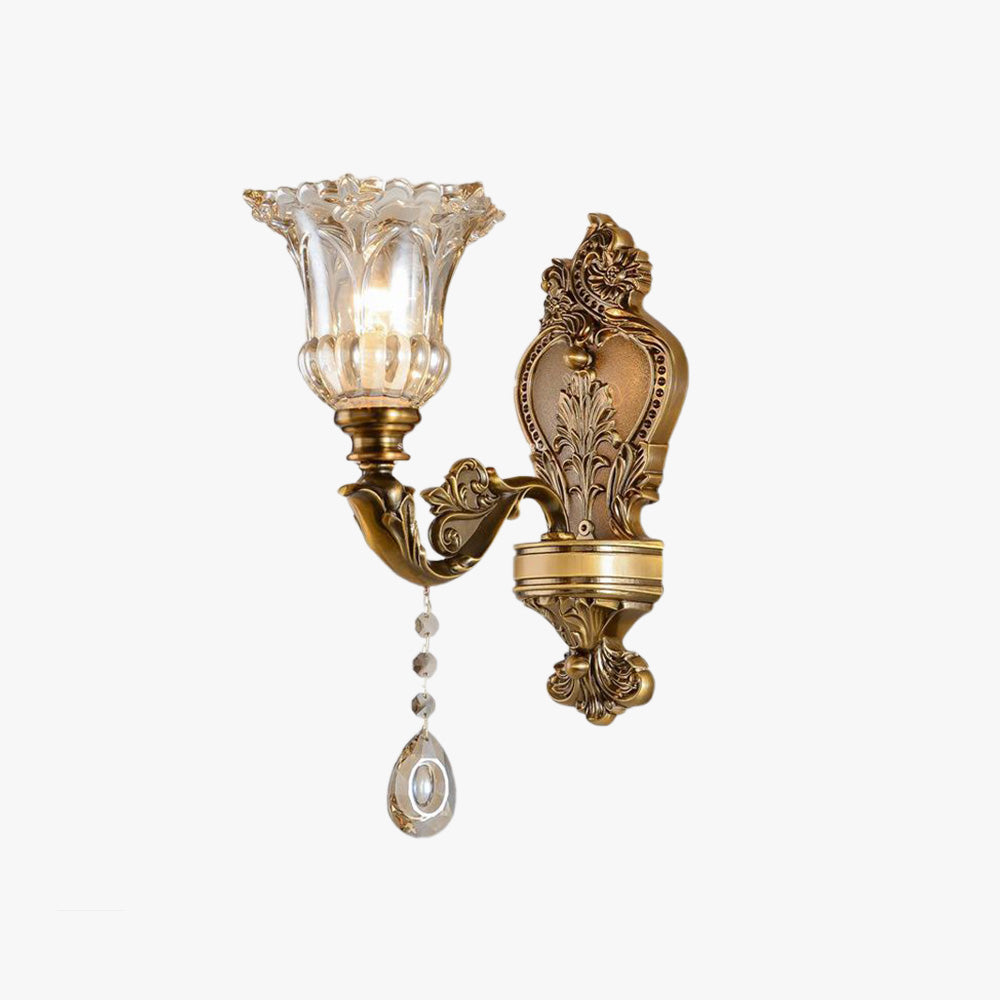 Félicie Frans Vintage Wandlamp Metaal Glas Woonkamer Slaapkamer