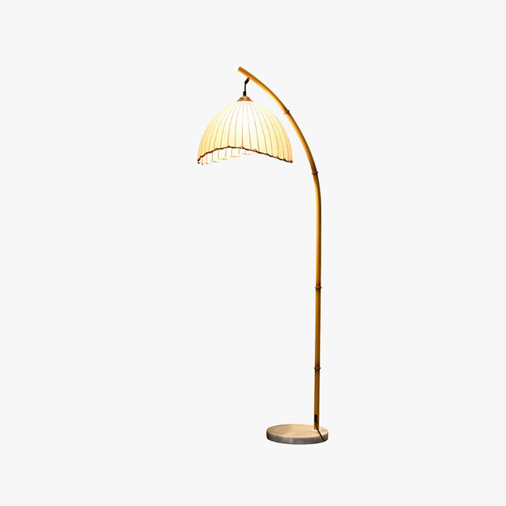 Ozawa Design Bamboe LED Vloerlamp Metaal/Stof Slaap/Woon/Eetkamer