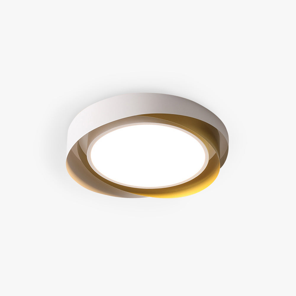 Quinn Moderne Design LED Geometrische Plafondlamp Metaal/Acryl Wit/Goud Woonkamer