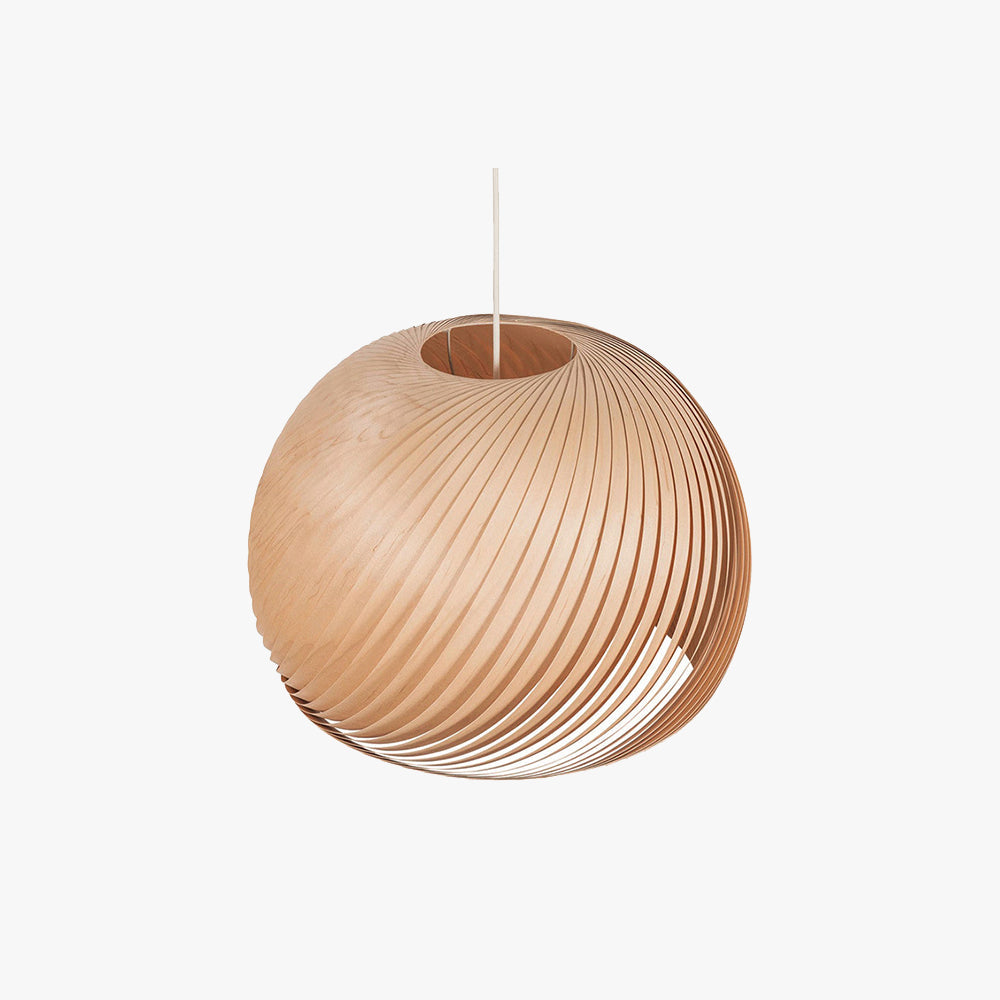 Ozawa Moderne LED Ronde Hanglamp Metaal/Hout Bruin/Hout Slaap/Woon/Eetkamer
