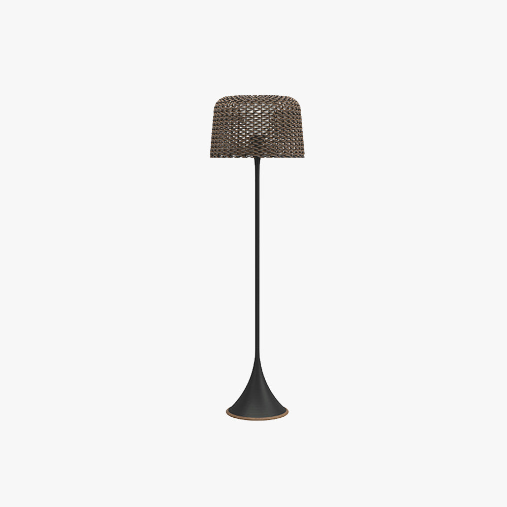 Ritta Retro LED Vloerlamp Zwart Wit Metaal Slaapkamer Woonkamer
