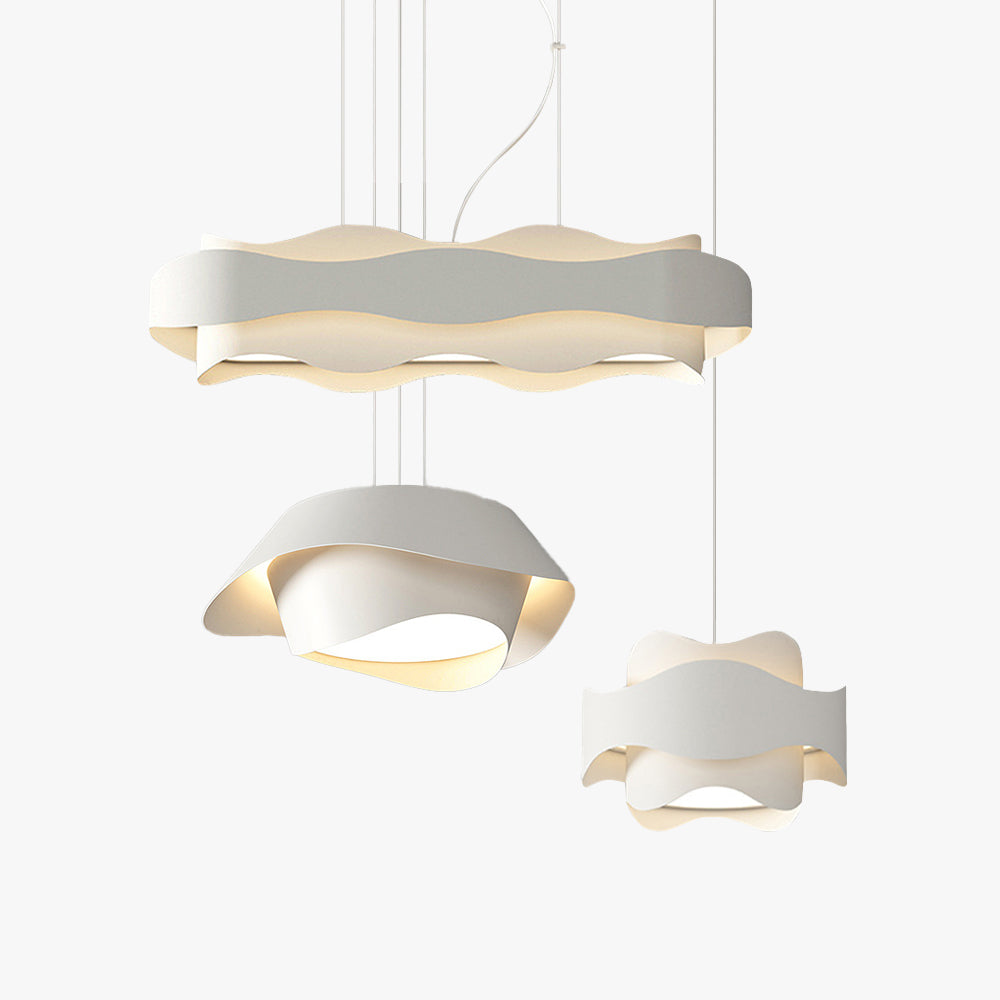 Bella Art Deco Bloemvorm Metalen Hanglamp, Wit, Woonk/Eetk/ Slaapkamer
