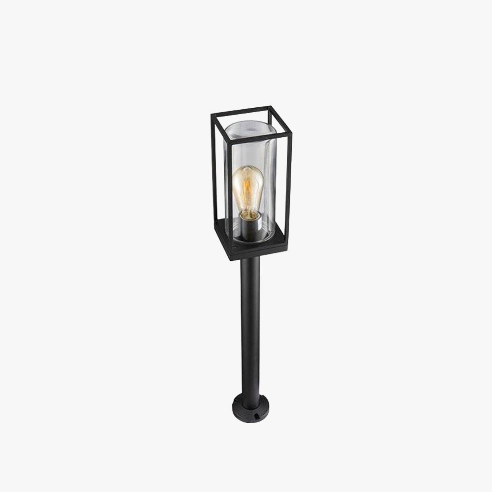 Pena Moderne Cilinder LED Buitenlamp Zonne Metaal/Glas Zwart Tuin/Stoeprand/Balkon