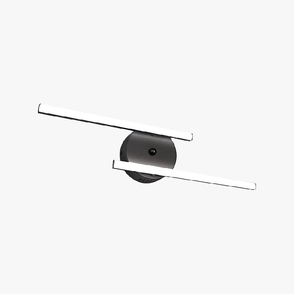 Edge Moderne LED Wandlamp Zwart/Zilver Woon/Slaap/Badkamer Binnen Kiezelzuurgel&Metaal