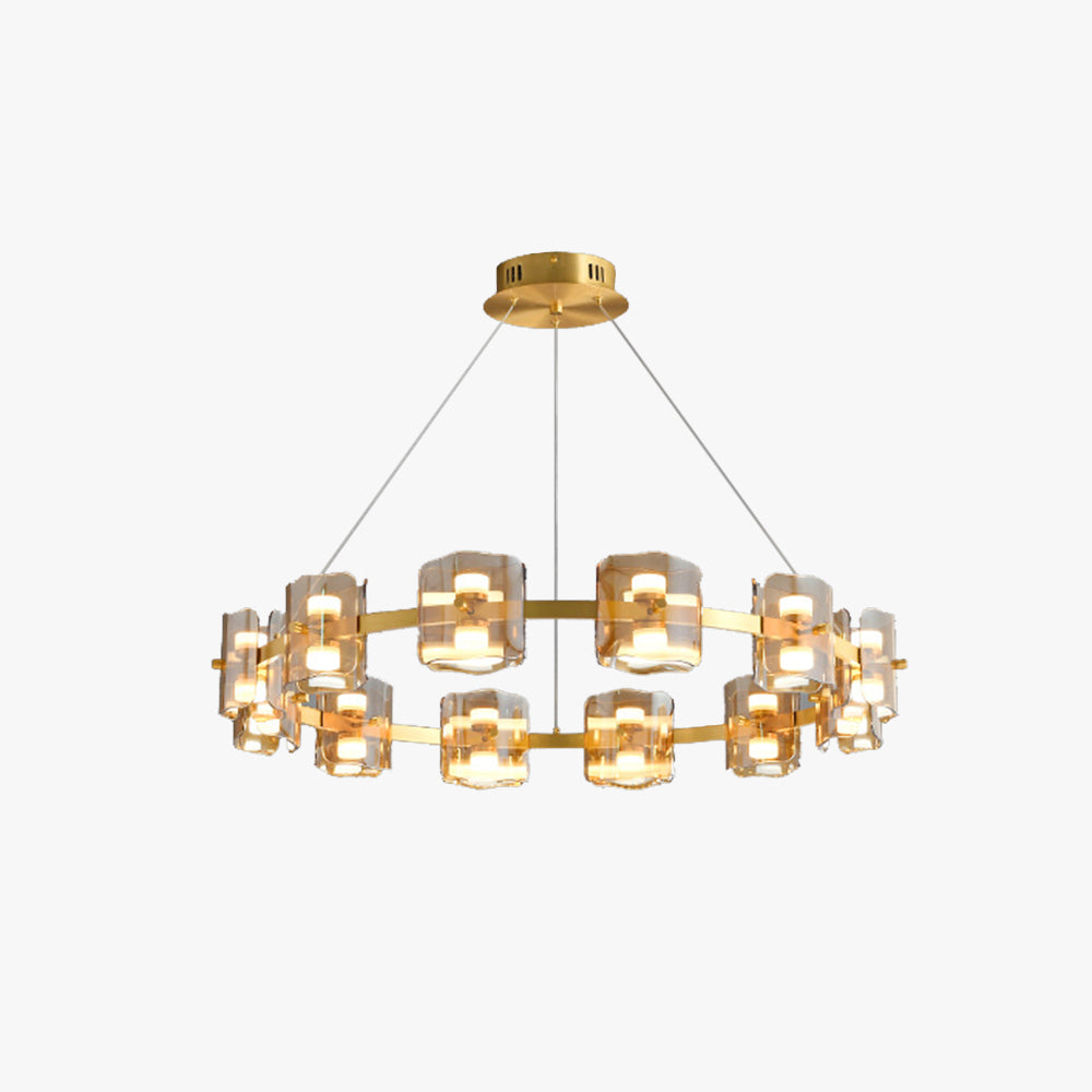 Evette Moderne Design Minimalistische Ronde Hanglamp Metalen/Glas Zwart/Goud Slaap/Eetkamer