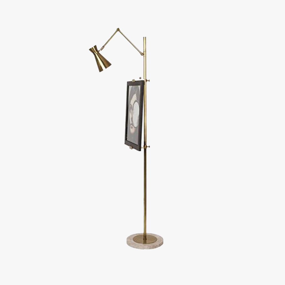 Carins Design Retro Ezel Vloerlamp Goud Metaal Eetkamer Slaapkamer