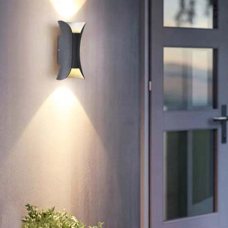 Orr Moderne Design LED Wandlamp Zwart Gouden Metaal Buiten Tuin