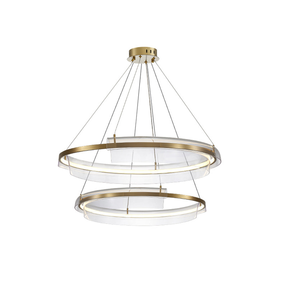 Arisha Minimalist Annular Metal Pendant Light,Gold