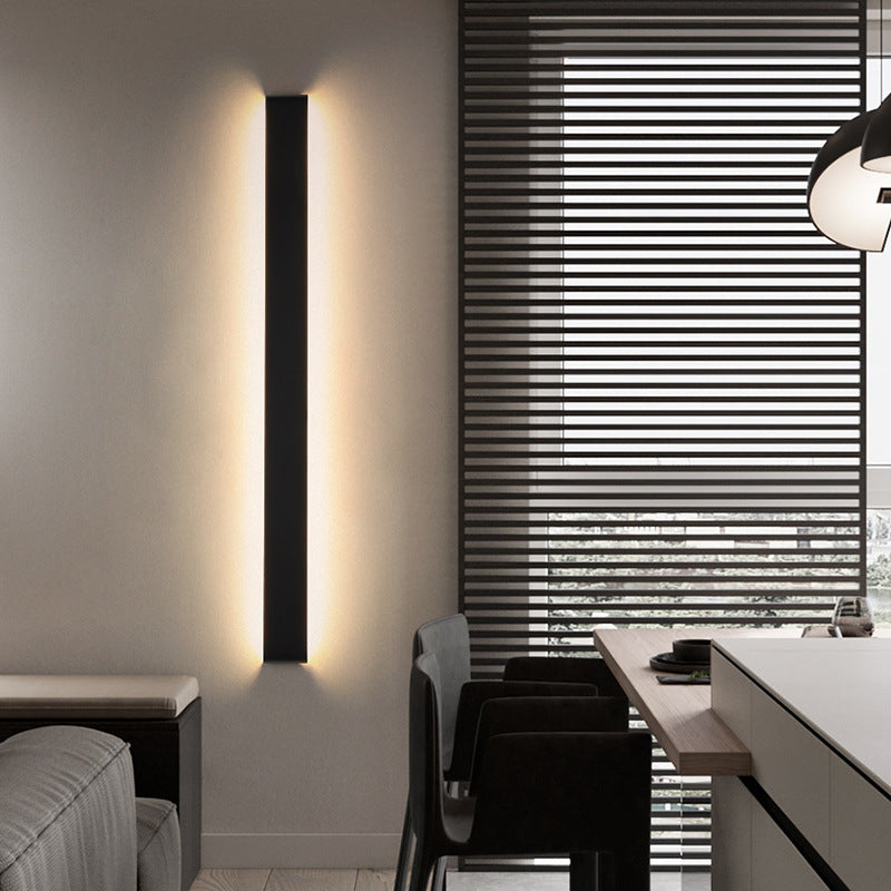 Edge Modern Minimalistisch LED Wandlamp Zwart Wit Metaal Badkamer