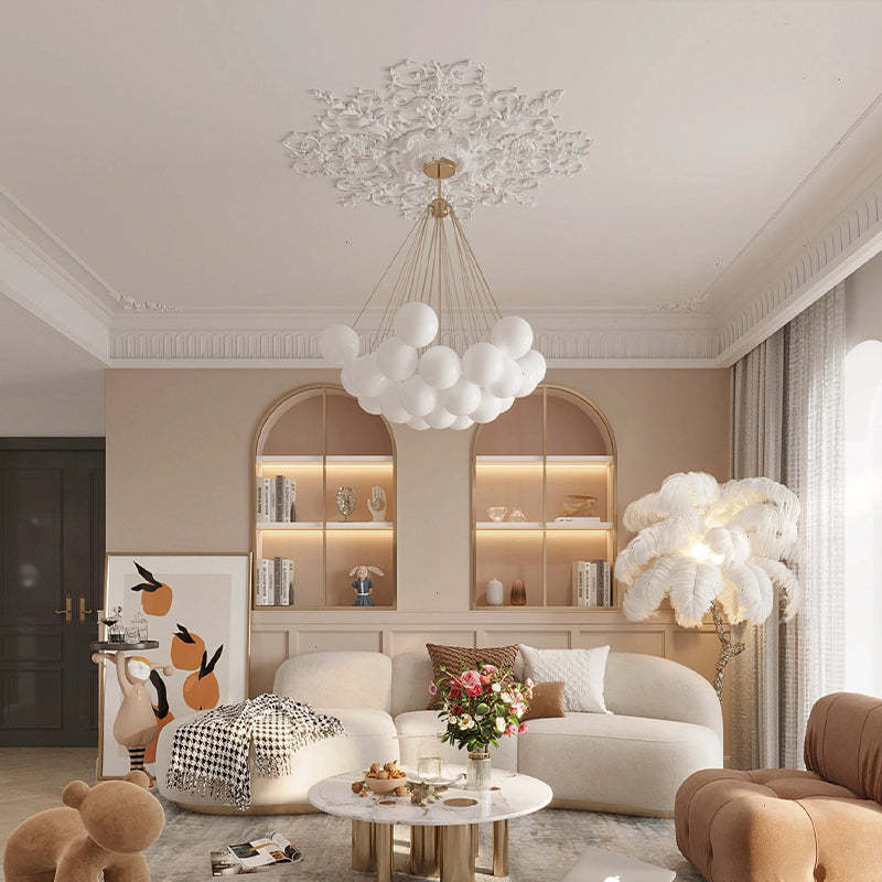 Valentina Design Bol LED Hanglamp Metaal/Glas Zwart/Goud Slaap/Eet/Woonkamer