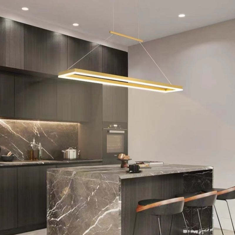 Edge Industriele LED Hanglampen Metaal Wit Gouden Woonkamer Eetkamer
