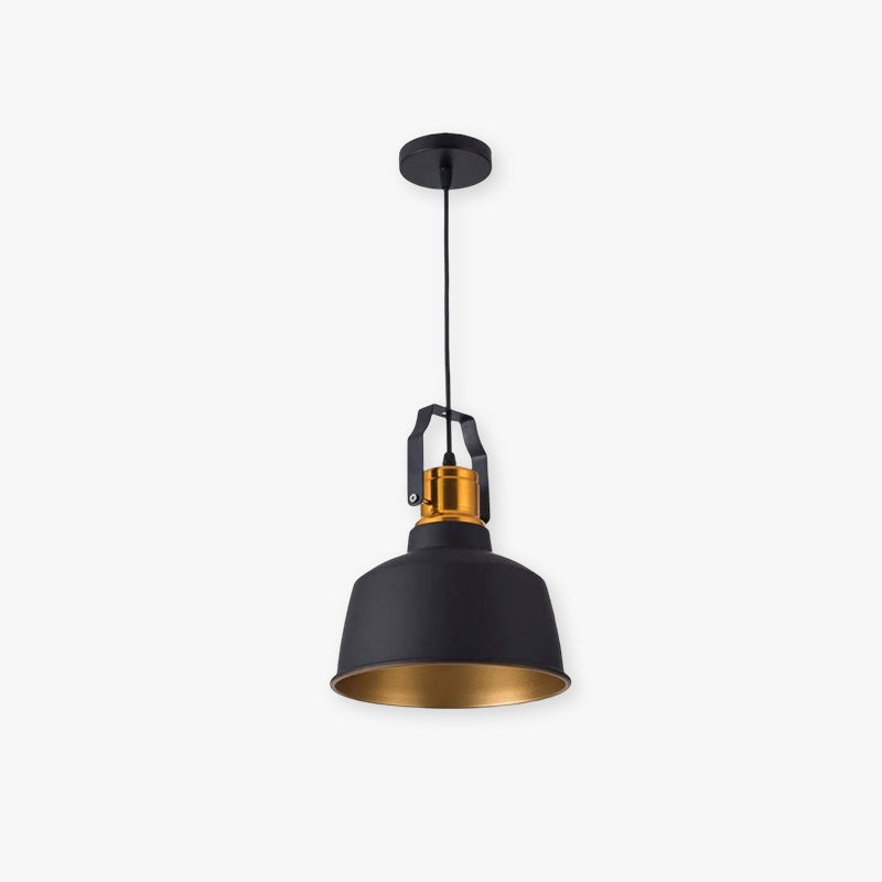 Alessio Industriele LED Hanglamp Zwart Goud Metaal Eetkamer Slaapkamer