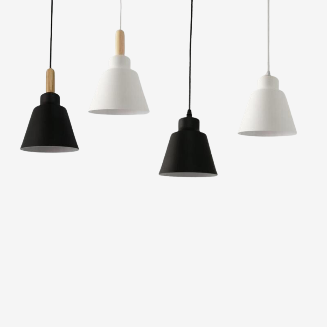 Nazifa Moderne Design LED Hanglamp Zwart Wit Metaal Slaapkamer Eetkamer