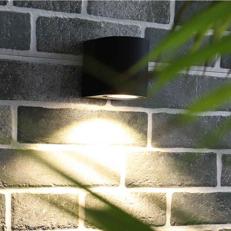 Orr Minimalistisch Kleine LED Wandlamp Zwart Glas Metaal Glas Hal Tuin