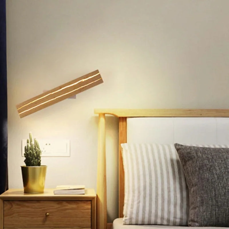 Orr Moderne Design Kleine LED Wandlamp Metaal Hout Woonkamer