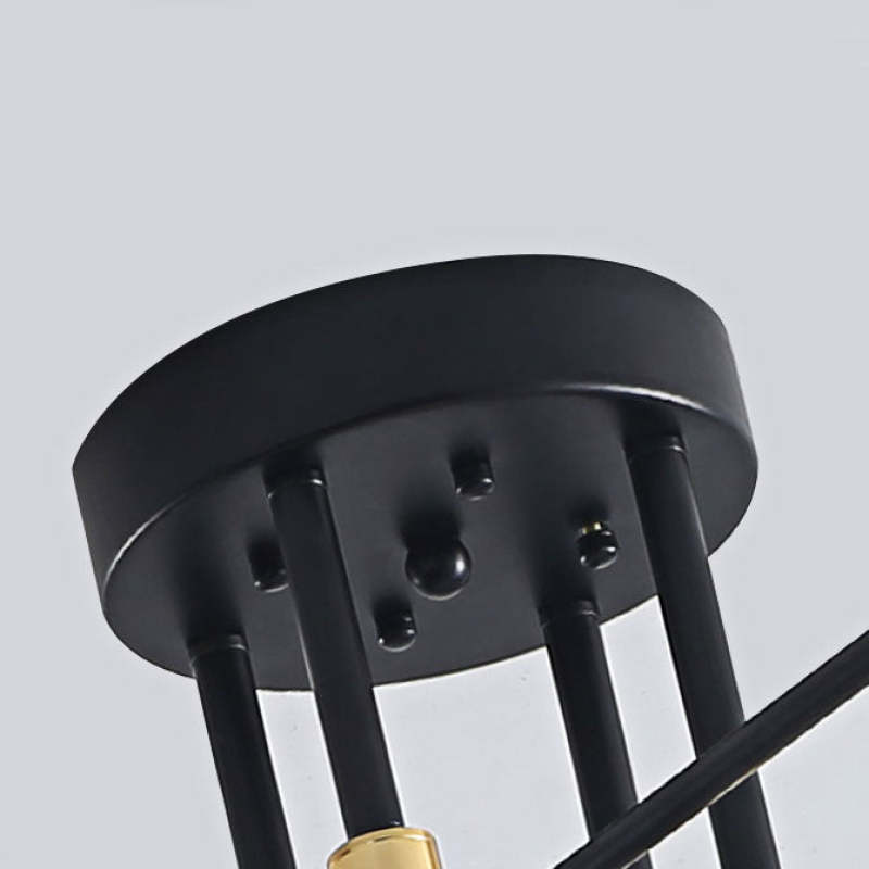 Valentina Moderne LED Plafondlamp Metaal/Glas Zwart/Goud Slaap/Woon/Eetkamer