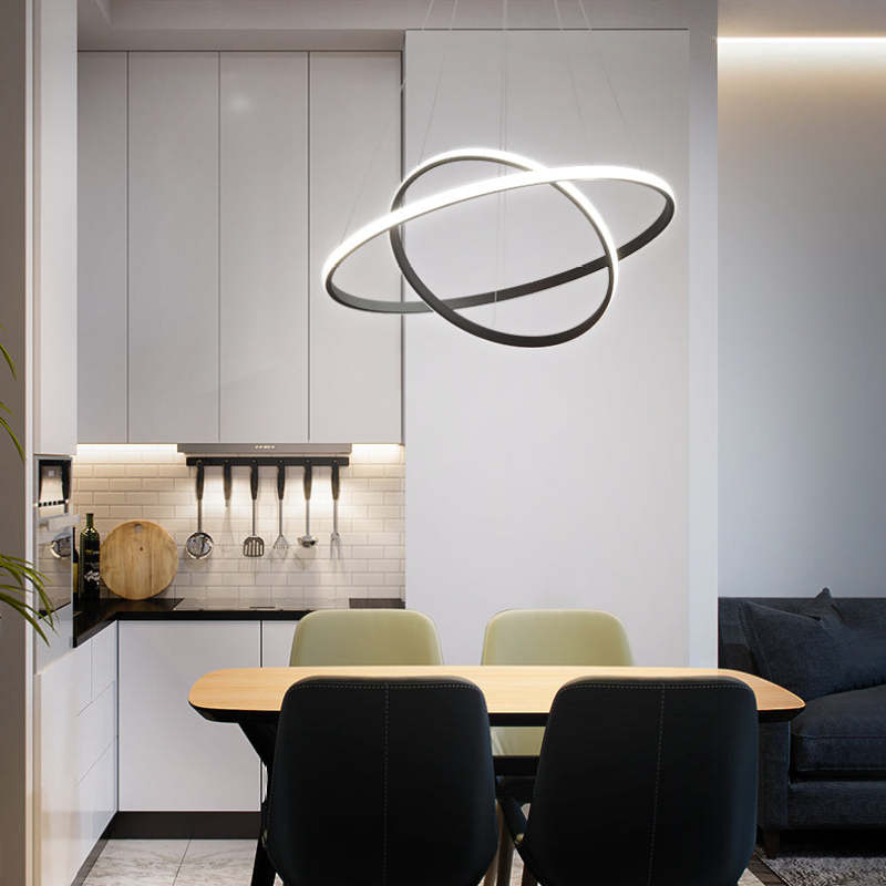 Arisha Moderne LED Hanglampen Wit Buitenste Verlicht 2/3/4 Ringen