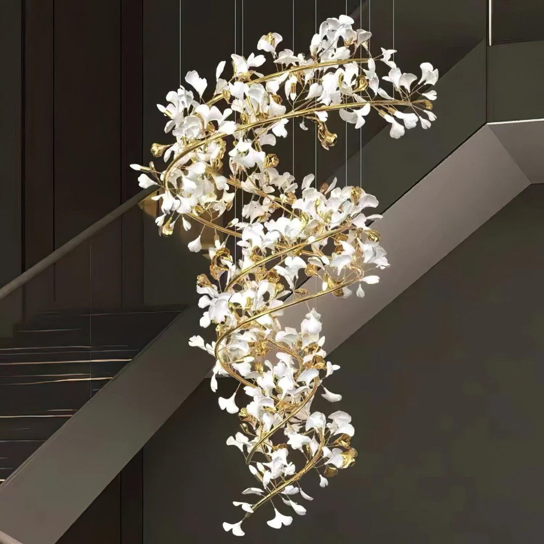 Olivia Moderne Wit Blad Hanglamp, Metaal Woonkamer/Slaapkamer