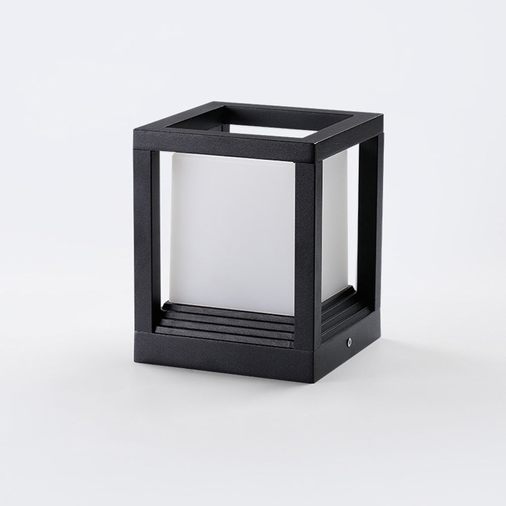Orr Moderne LED Vierkant Buitenlamp Zonne Metaal/Acryl Zwart Tuin/Stoeprand/Balkon
