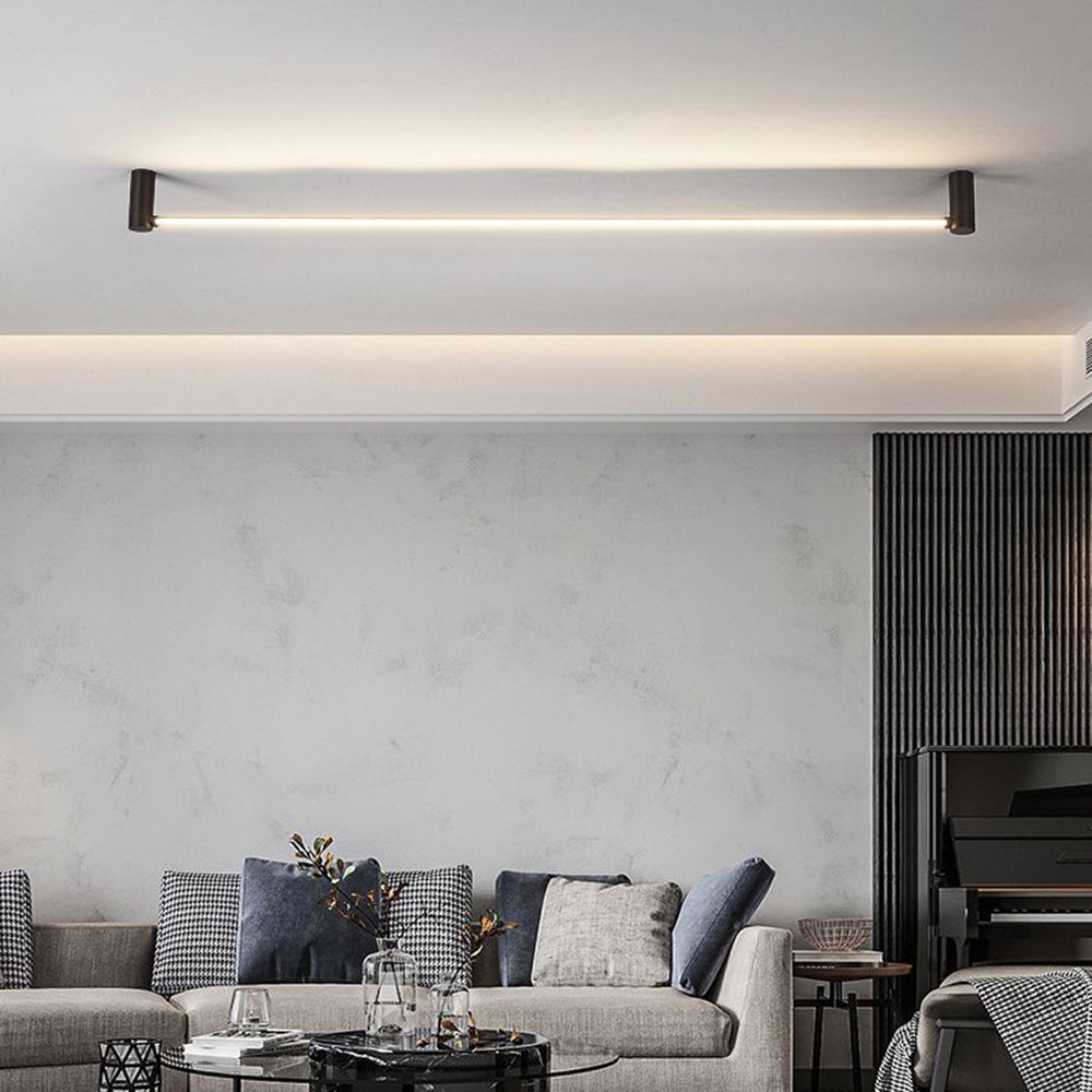 Edge Moderne Lineair LED Plafondlamp Zwart Wit Metaal Keuken