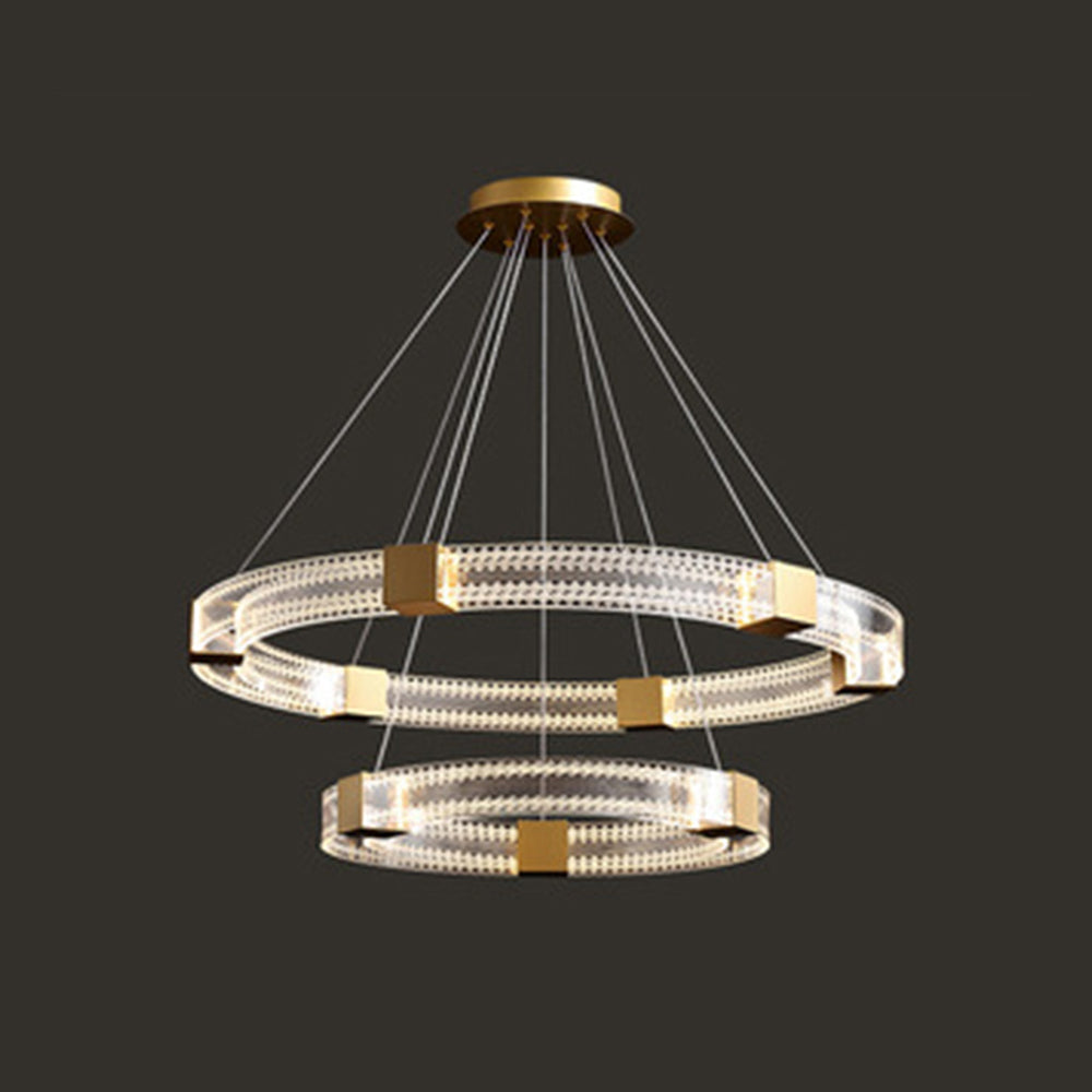 Evette Modern Ronde/Ovaal LED Hanglamp Acryl/Metaal Goud Slaap/Woon/Eetkamer