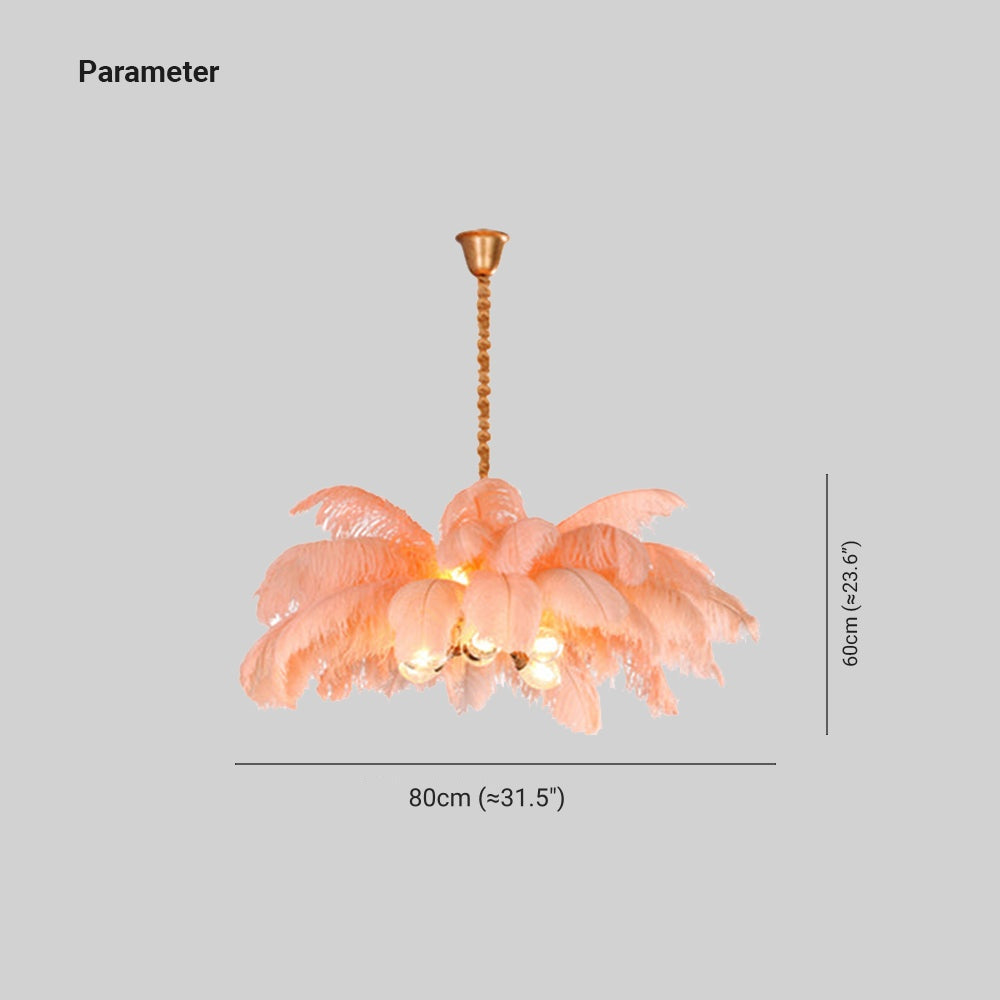 O'Moore Scandinavische Luxe Hanglampen Messing Veren Slaapkamer